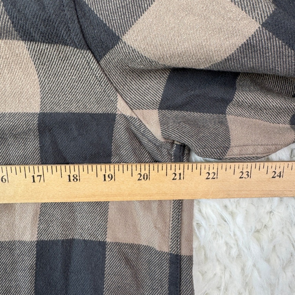 Wilfred Free Plaid Flannel Shirt XS Brown Black‎ Buffalo Check Grunge Gorpcore - Picture 5 of 7